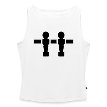 Tischkicker - Frauen Organic Tank Top mit U-Boot-Ausschnitt - Weiß - Vorne - Selfina (174cm)