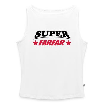 Super farfar 111 - Frauen Organic Tank Top mit U-Boot-Ausschnitt - Weiß - Vorne - Selfina (174cm)