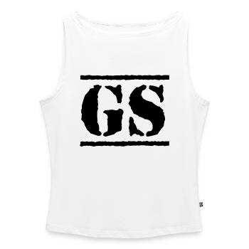 GS Stencil 2 - Frauen Organic Tank Top mit U-Boot-Ausschnitt - Weiß - Vorne - Selfina (174cm)