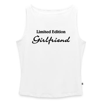 Limited Edition Girlfriend - Débardeur femme à encolure bateau bio - blanc - Devant - Selfina (174cm)