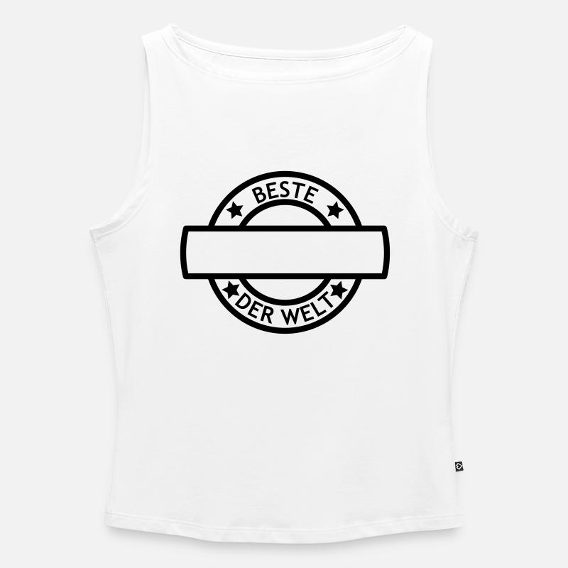 Stempel Beste ... Der Welt - Text selbst schreiben - Frauen Organic Tank Top mit U-Boot-Ausschnitt - Weiß