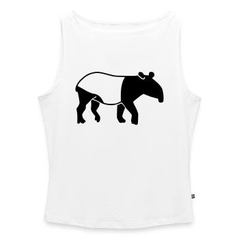 Tapir - Frauen Organic Tank Top mit U-Boot-Ausschnitt - Weiß - Vorne - Selfina (174cm)