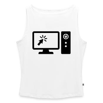 Computer - Frauen Organic Tank Top mit U-Boot-Ausschnitt - Weiß - Vorne - Selfina (174cm)