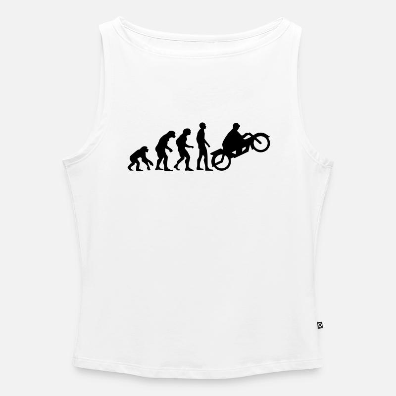 motor evolution 2 - Women’s Organic Boat Neck Tank Top - white