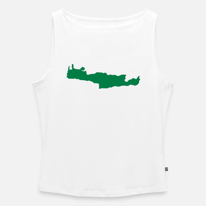 Kreta - Frauen Organic Tank Top mit U-Boot-Ausschnitt - Weiß