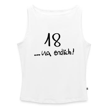 18 - Women’s Organic Boat Neck Tank Top - white - Front - Selfina (174cm)