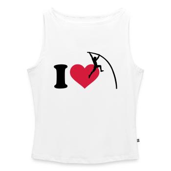 Stabhochsprung - Frauen Organic Tank Top mit U-Boot-Ausschnitt - Weiß - Vorne - Selfina (174cm)