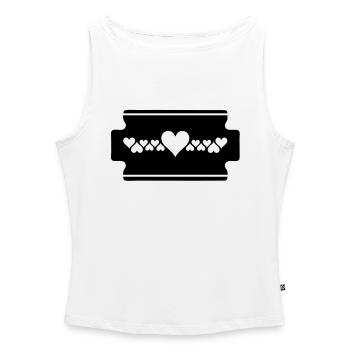 razorblade - Women’s Organic Boat Neck Tank Top - white - Front - Selfina (174cm)