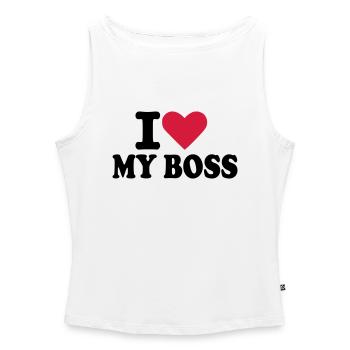 Boss - Chef - Frauen Organic Tank Top mit U-Boot-Ausschnitt - Weiß - Vorne - Selfina (174cm)