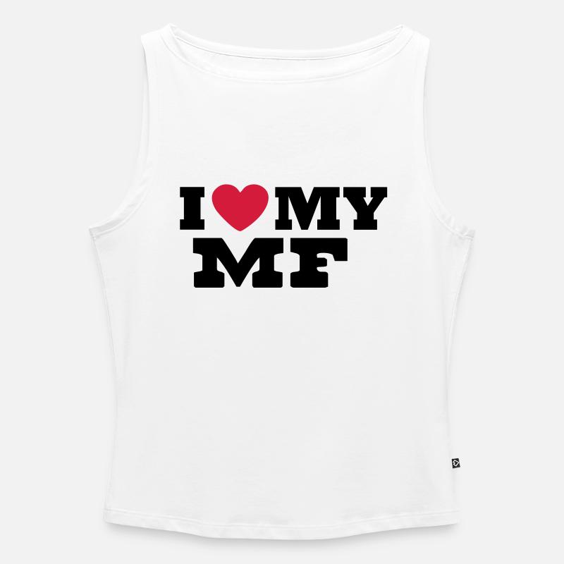 I Love my MF - Frauen Organic Tank Top mit U-Boot-Ausschnitt - Weiß