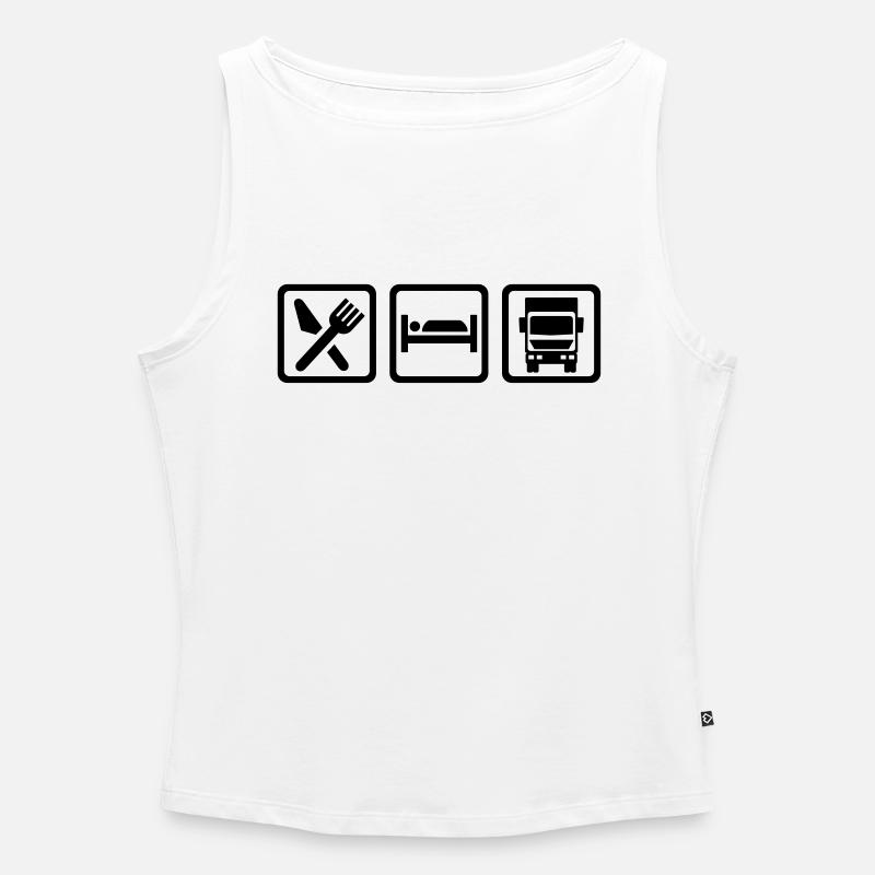 LKW - Frauen Organic Tank Top mit U-Boot-Ausschnitt - Weiß