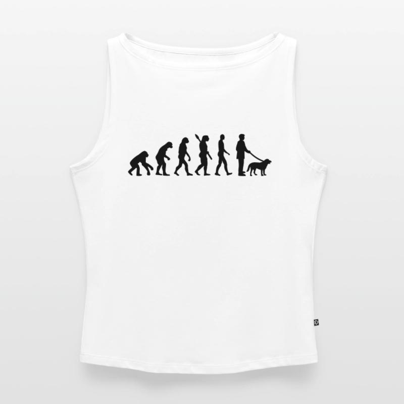 Evolution Hund Frauen Organic Tank Top mit U-Boot-Ausschnitt