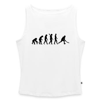 Evolution Hockey - Frauen Organic Tank Top mit U-Boot-Ausschnitt - Weiß - Vorne - Selfina (174cm)