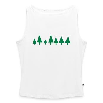 Tannenbaum - Frauen Organic Tank Top mit U-Boot-Ausschnitt - Weiß - Vorne - Selfina (174cm)