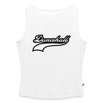 dancehall - Women’s Organic Boat Neck Tank Top - white - Front - Selfina (174cm)