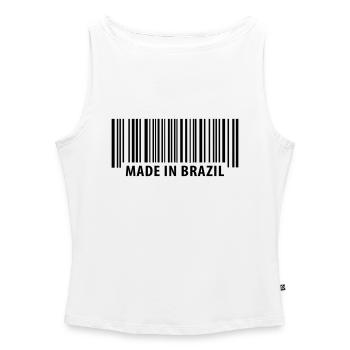 Made in Brazil - Brasilia - Débardeur femme à encolure bateau bio - blanc - Devant - Selfina (174cm)