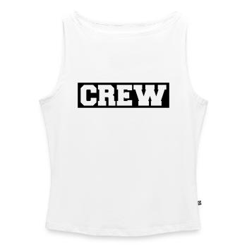 Crew - Débardeur femme à encolure bateau bio - blanc - Devant - Selfina (174cm)