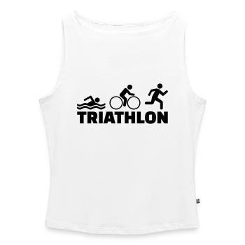 Triathlon - Frauen Organic Tank Top mit U-Boot-Ausschnitt - Weiß - Vorne - Selfina (174cm)