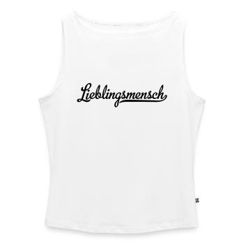Favourite person - Women’s Organic Boat Neck Tank Top - white - Front - Selfina (174cm)