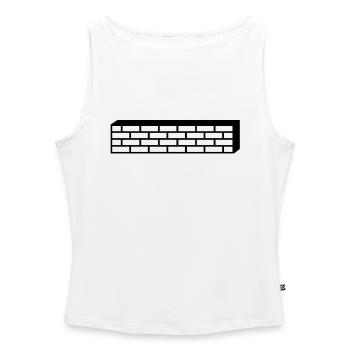 mauer_f1 - Frauen Organic Tank Top mit U-Boot-Ausschnitt - Weiß - Vorne - Selfina (174cm)