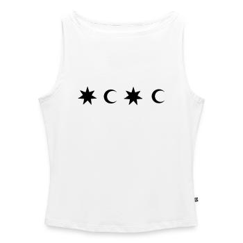 elemente - Frauen Organic Tank Top mit U-Boot-Ausschnitt - Weiß - Vorne - Selfina (174cm)