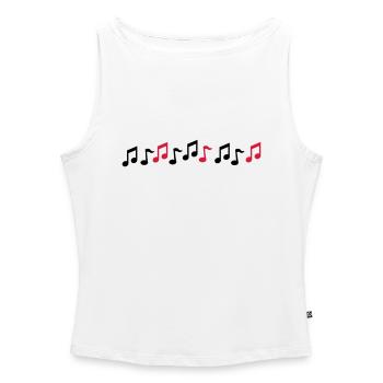 Notes - Women’s Organic Boat Neck Tank Top - white - Front - Selfina (174cm)