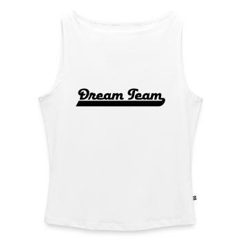 Dream Team - Frauen Organic Tank Top mit U-Boot-Ausschnitt - Weiß - Vorne - Selfina (174cm)