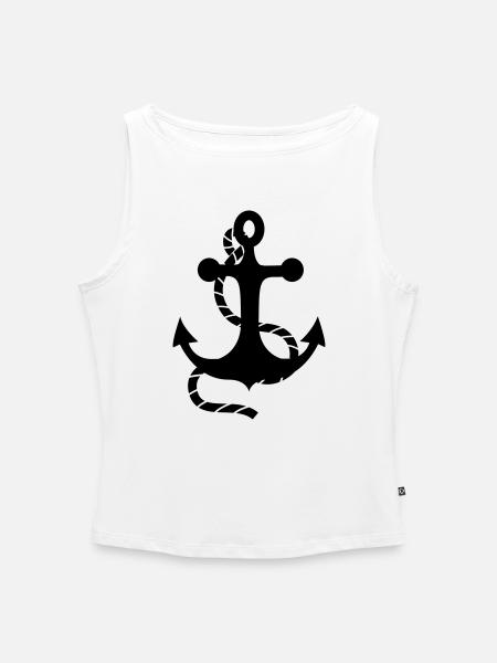 Anker - Frauen Organic Tank Top mit U-Boot-Ausschnitt - Weiß