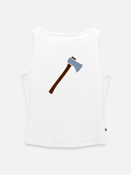 Axt - Frauen Organic Tank Top mit U-Boot-Ausschnitt - Weiß