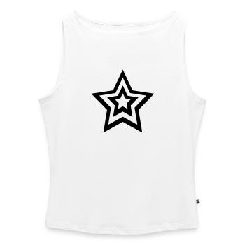 stern_20 - Women’s Organic Boat Neck Tank Top - white - Front - Selfina (174cm)