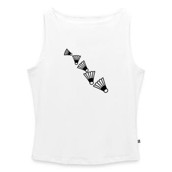 Badmintons Pattern - Frauen Organic Tank Top mit U-Boot-Ausschnitt - Weiß - Vorne - Selfina (174cm)