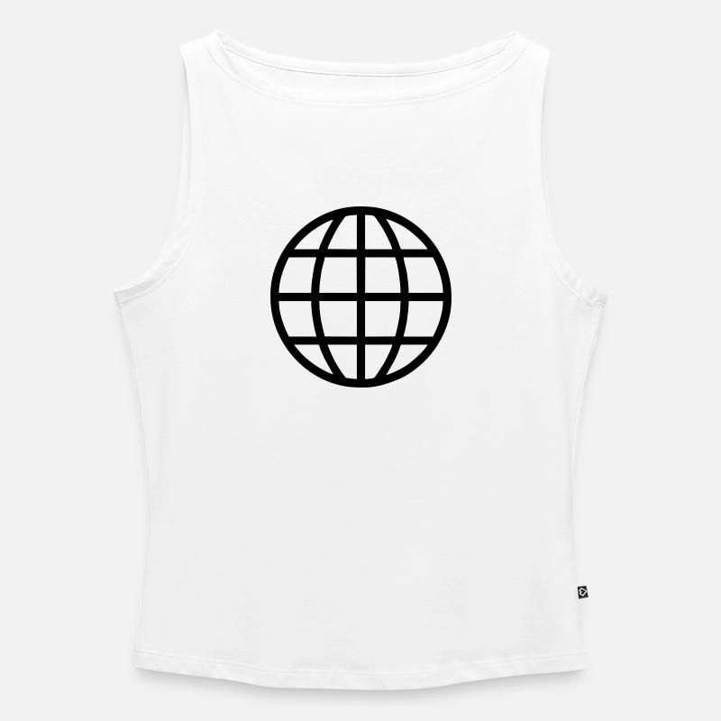 Welt World - Frauen Organic Tank Top mit U-Boot-Ausschnitt - Weiß