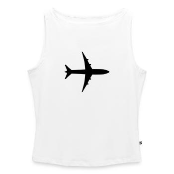 Plane - Frauen Organic Tank Top mit U-Boot-Ausschnitt - Weiß - Vorne - Selfina (174cm)