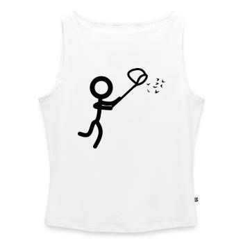 Stickman fangen - Frauen Organic Tank Top mit U-Boot-Ausschnitt - Weiß - Vorne - Selfina (174cm)