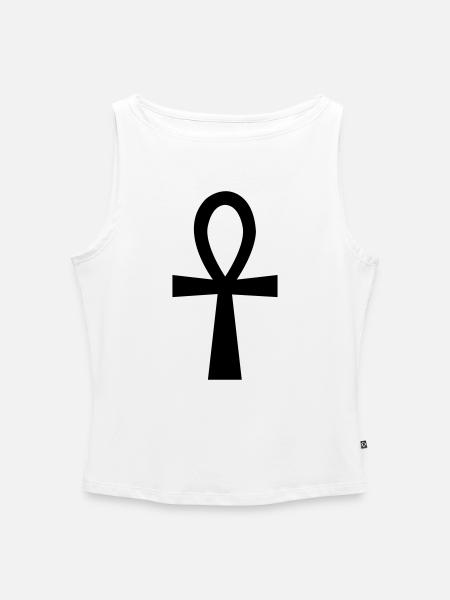 kreuz - Frauen Organic Tank Top mit U-Boot-Ausschnitt - Weiß