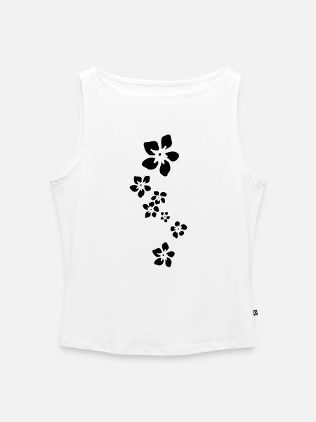 blumen - Frauen Organic Tank Top mit U-Boot-Ausschnitt - Weiß