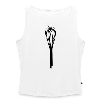 Whisk - Women’s Organic Boat Neck Tank Top - white - Front - Selfina (174cm)