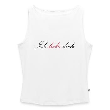 Ich liebe dich - Frauen Organic Tank Top mit U-Boot-Ausschnitt - Weiß - Vorne - Selfina (174cm)