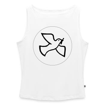 Friedenstaube - Frauen Organic Tank Top mit U-Boot-Ausschnitt - Weiß - Vorne - Selfina (174cm)