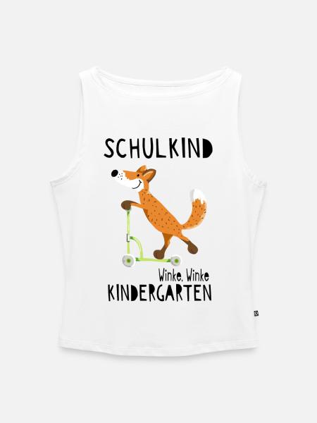 Schulkind und winke Kindergarten - Einschulung - Frauen Organic Tank Top mit U-Boot-Ausschnitt - Weiß