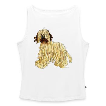 Briard - Berger de Brie - Hund - Frauen Organic Tank Top mit U-Boot-Ausschnitt - Weiß - Vorne - Selfina (174cm)