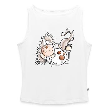 Relax Pferd - Frauen Organic Tank Top mit U-Boot-Ausschnitt - Weiß - Vorne - Selfina (174cm)