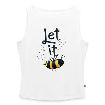 Let it Bee - Frauen Organic Tank Top mit U-Boot-Ausschnitt - Weiß - Vorne - Selfina (174cm)