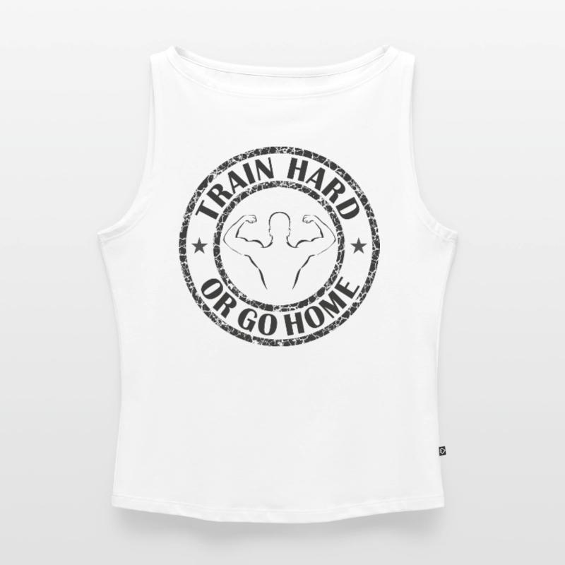 Trainiere hart oder geh nach Hause Frauen Organic Tank Top mit U-Boot-Ausschnitt