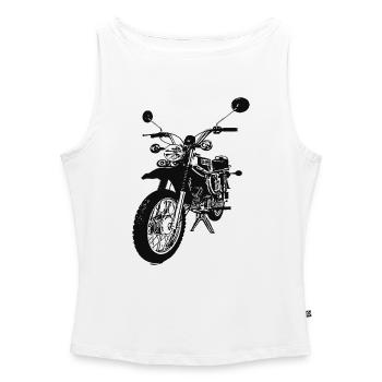 Enduro - Frauen Organic Tank Top mit U-Boot-Ausschnitt - Weiß - Vorne - Selfina (174cm)