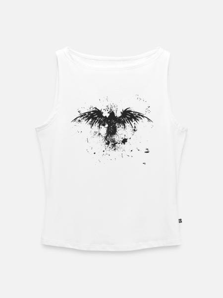 Adler Grunge Look - Frauen Organic Tank Top mit U-Boot-Ausschnitt - Weiß