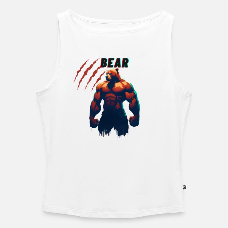 Team Bär - Frauen Organic Tank Top mit U-Boot-Ausschnitt - Weiß
