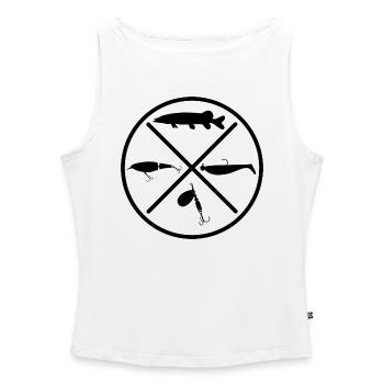 Hecht - Frauen Organic Tank Top mit U-Boot-Ausschnitt - Weiß - Vorne - Selfina (174cm)