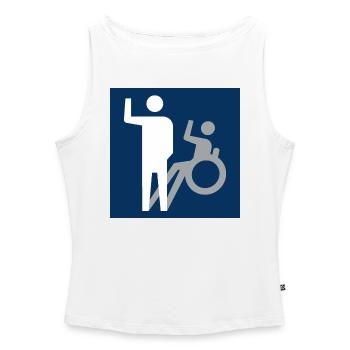 Tous les handicaps ne sont pas visibles * - Débardeur femme à encolure bateau bio - blanc - Devant - Selfina (174cm)
