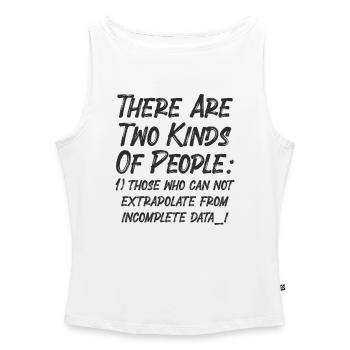 Incomplete Data Funny Science Nerd - Women’s Organic Boat Neck Tank Top - white - Front - Selfina (174cm)